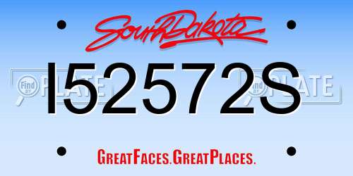 I52572S South Dakota License Plate