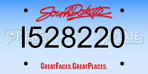 I528220 South Dakota License Plate