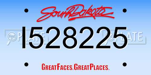 I528225 South Dakota License Plate