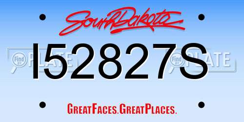 I52827S South Dakota License Plate