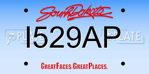 I529AP South Dakota License Plate