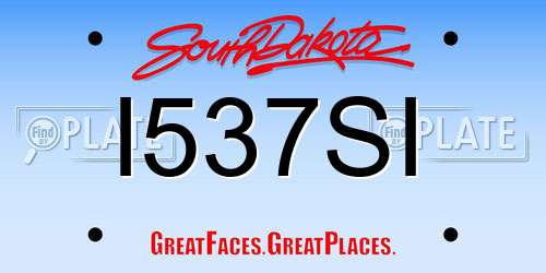 I537SI South Dakota License Plate