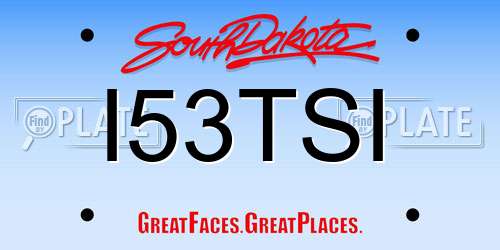 I53TSI South Dakota License Plate