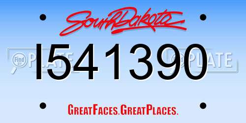 I541390 South Dakota License Plate