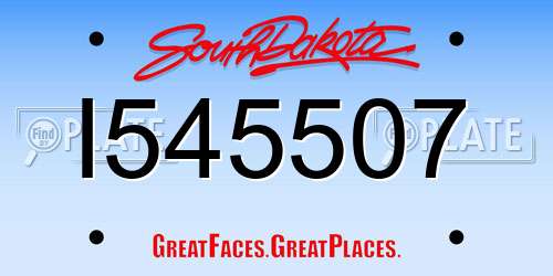 I545507 South Dakota License Plate