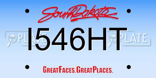 I546HT South Dakota License Plate