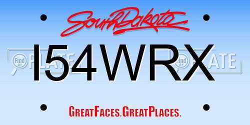 I54WRX South Dakota License Plate