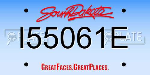 I55061E South Dakota License Plate