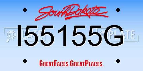 I55155G South Dakota License Plate
