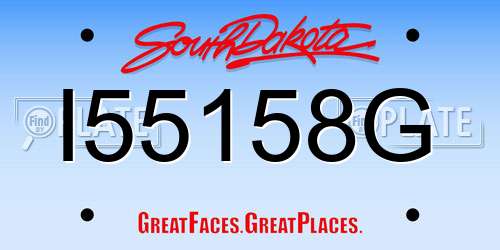 I55158G South Dakota License Plate