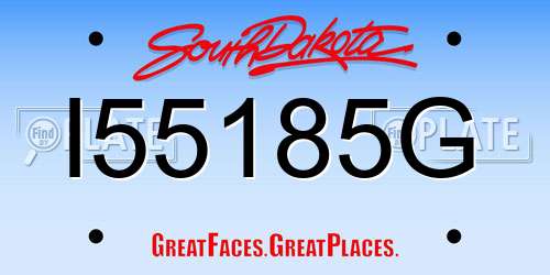 I55185G South Dakota License Plate