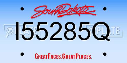 I55285Q South Dakota License Plate