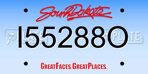 I55288O South Dakota License Plate