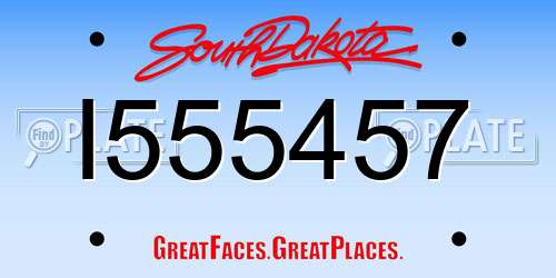 I555457 South Dakota License Plate