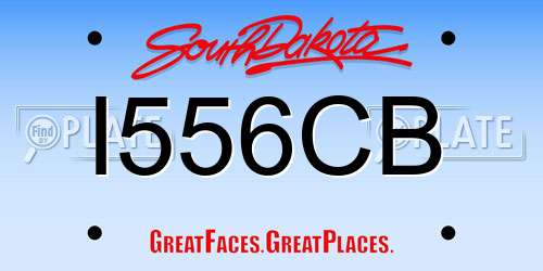 I556CB South Dakota License Plate