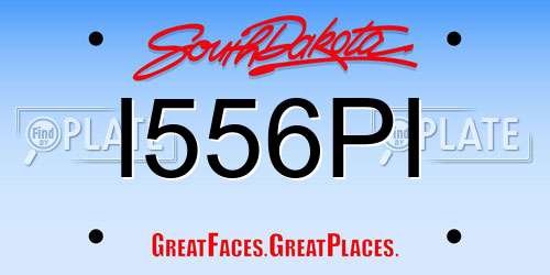 I556PI South Dakota License Plate