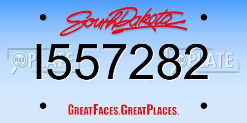 I557282 South Dakota License Plate
