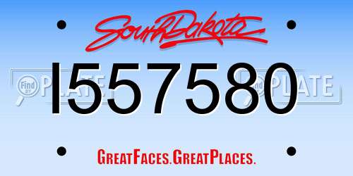 I557580 South Dakota License Plate
