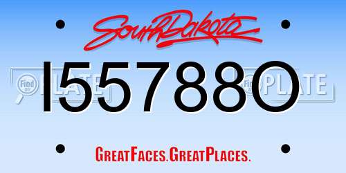 I55788O South Dakota License Plate