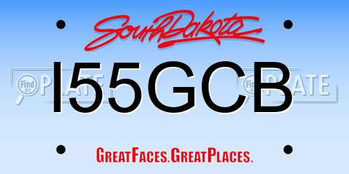 I55GCB South Dakota License Plate