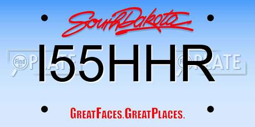 I55HHR South Dakota License Plate