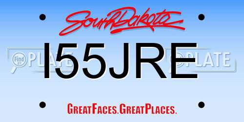 I55JRE South Dakota License Plate