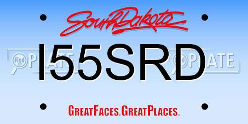 I55SRD South Dakota License Plate