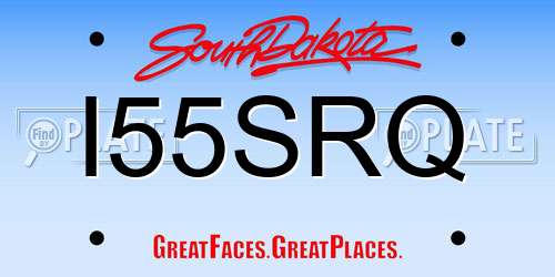 I55SRQ South Dakota License Plate