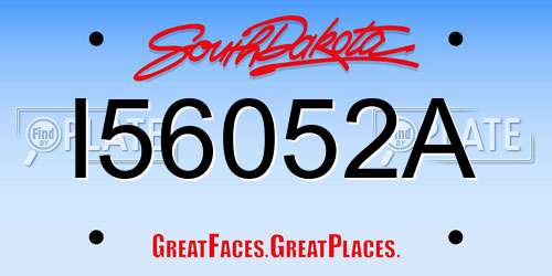 I56052A South Dakota License Plate