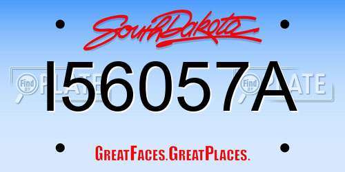 I56057A South Dakota License Plate