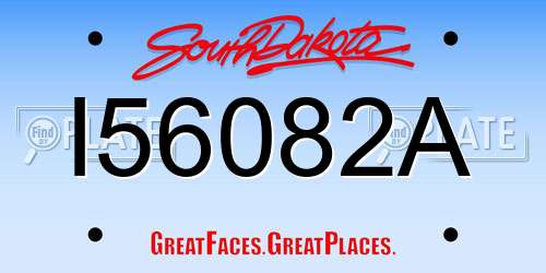 I56082A South Dakota License Plate