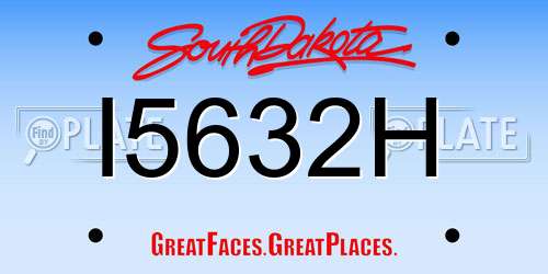 I5632H South Dakota License Plate