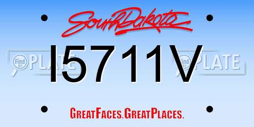 I5711V South Dakota License Plate