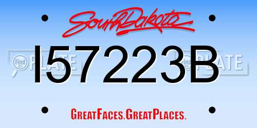 I57223B South Dakota License Plate