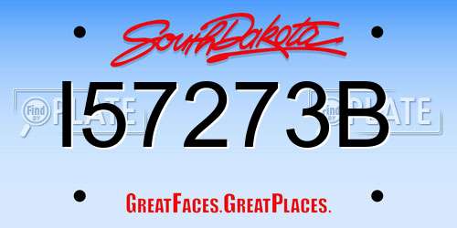 I57273B South Dakota License Plate
