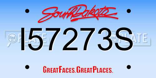 I57273S South Dakota License Plate