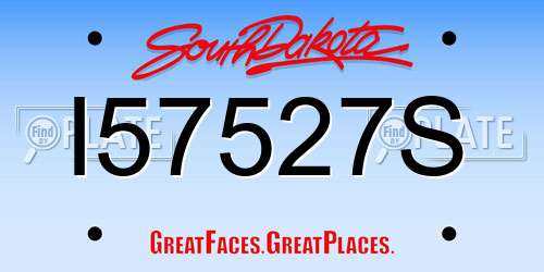 I57527S South Dakota License Plate