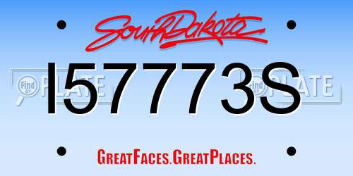 I57773S South Dakota License Plate