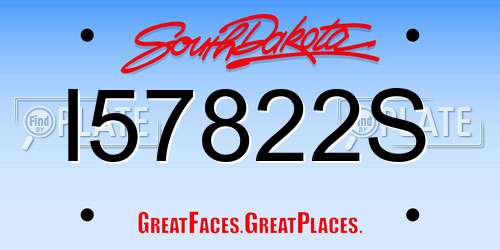 I57822S South Dakota License Plate
