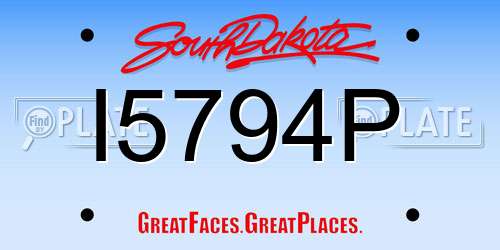 I5794P South Dakota License Plate