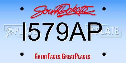 I579AP South Dakota License Plate