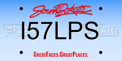 I57LPS South Dakota License Plate