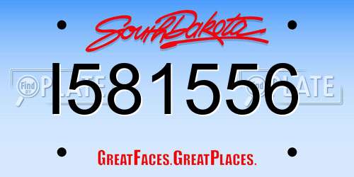 I581556 South Dakota License Plate