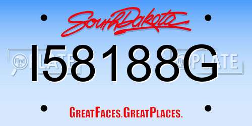 I58188G South Dakota License Plate