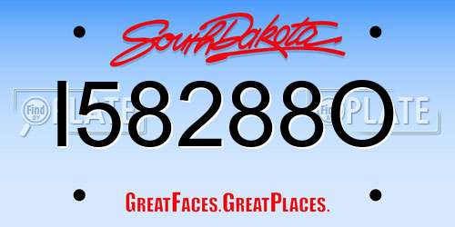 I58288O South Dakota License Plate