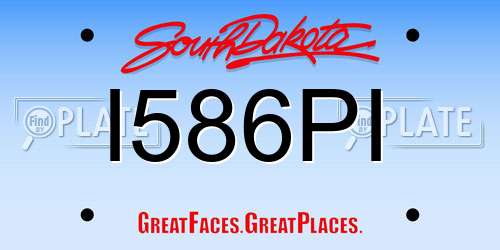 I586PI South Dakota License Plate