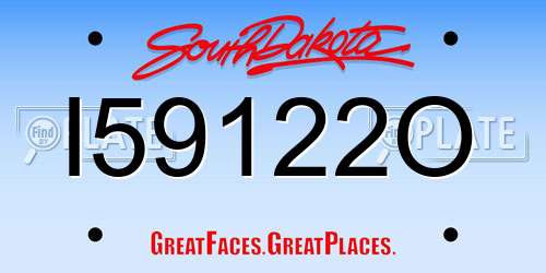 I59122O South Dakota License Plate
