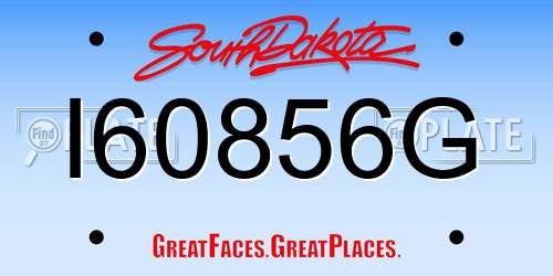 I60856G South Dakota License Plate