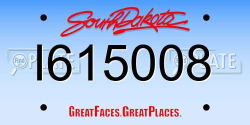 I615008 South Dakota License Plate