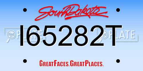 I65282T South Dakota License Plate